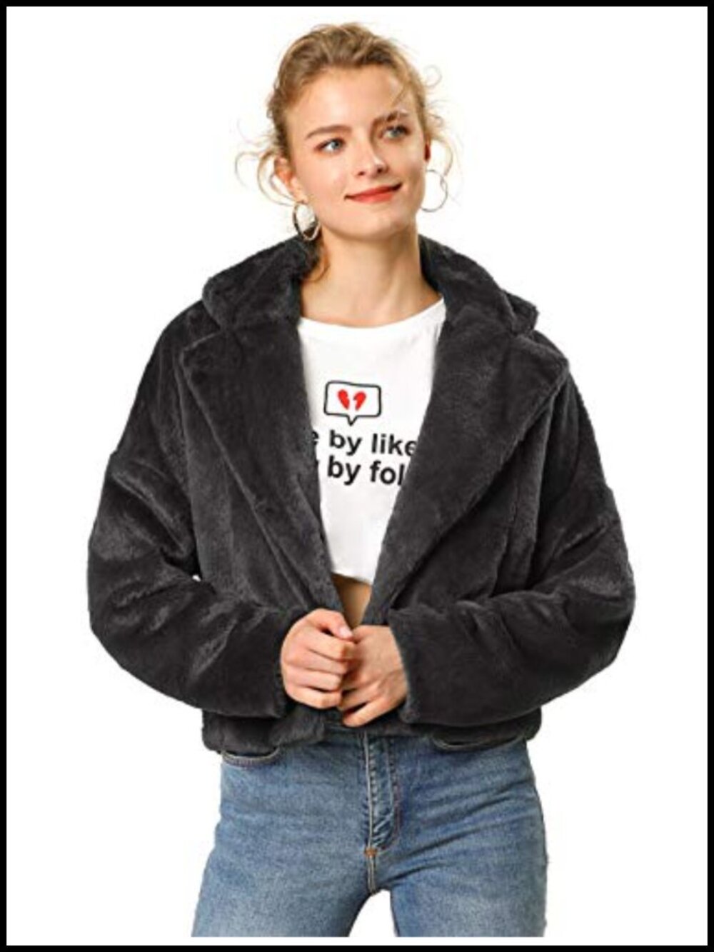 Faux Fur Bolero Jacket Formal Wedding Coat Cropped Warm Winter